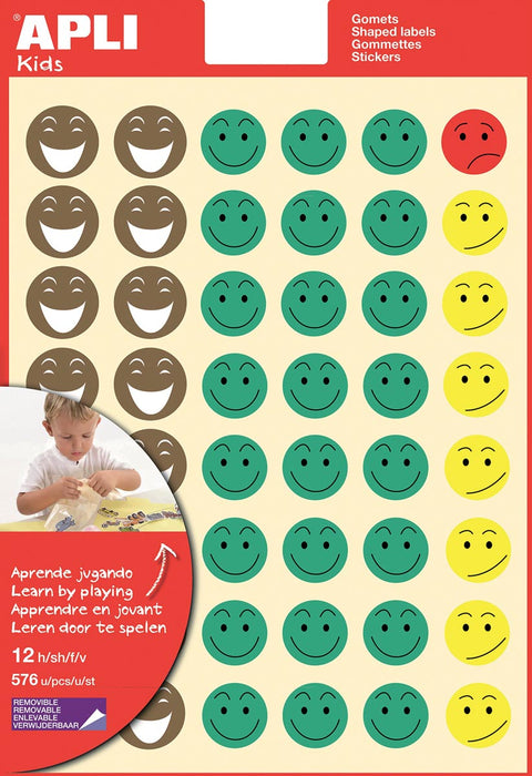 Beloningsstickers voor kinderen Happy Smile, blister met 576 stickers