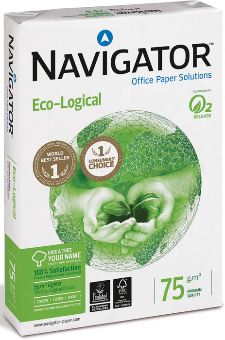 Navigator Eco-Logical printpapier A3, 75 g, pak van 500 vel 5 stuks