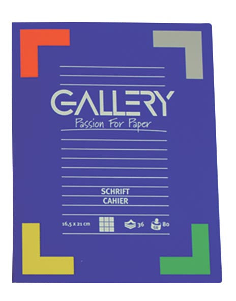 Gallery schrift, ft 16,5 x 21 cm, gelijnd, 72 bladzijden 20 stuks, OfficeTown