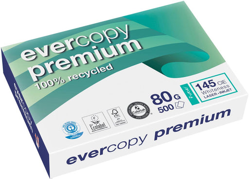 Clairefontaine Evercopy kopieerpapier Premium ft A4, 80 g, pak van 500 vel 5 stuks, OfficeTown