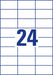 Avery Zweckform 3474, Universele etiketten, Ultragrip, wit, 100 vel, 24 per vel, 70 x 37 mm 5 stuks, OfficeTown