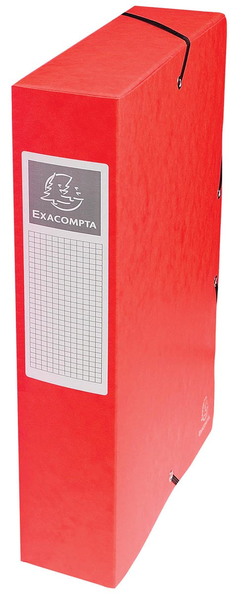 Exacompta elastobox Exabox rood, rug van 6 cm 8 stuks, OfficeTown