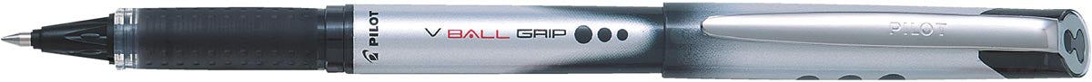 Roller V-BALL Grip, medium punt 0,7 mm, zwart 12 stuks met ergonomische grip