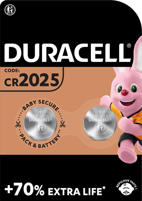 Duracell CR2025 Knoopcel Elektronica, 2 stuks op blister
