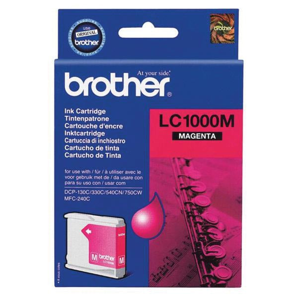 Brother inktcartridge, 400 pagina's, OEM LC-1000M, magenta