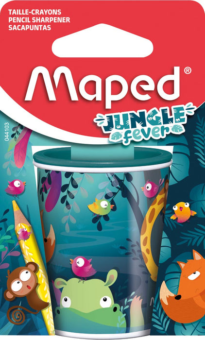 Maped potloodslijper Jungle Fever, 2-gaats, op blister Maped