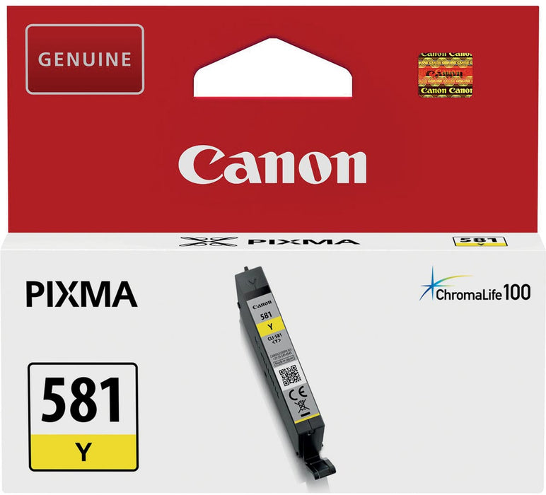 Canon inktcartridge CLI-581Y, 259 pagina's, OEM 2105C001, geel
