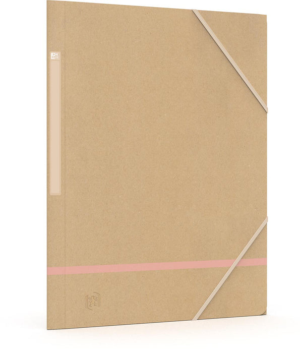 Oxford elastomap Touareg, ft A4, uit karton, naturel en geassorteerde kleuren, pak van 5 stuks 4 stuks, OfficeTown