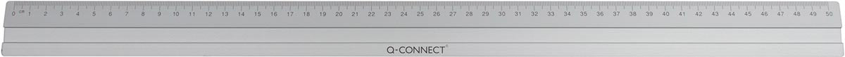 Q-CONNECT liniaal, aluminium, 50 cm