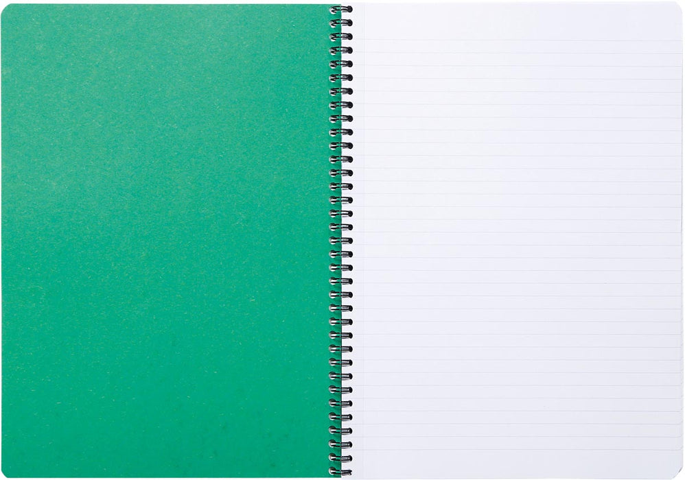 Clairefontaine FOREVER spiraalnotitieboek, gerecycled, A4, 90g, 120 pagina's, gelinieerd, groen 5 stuks