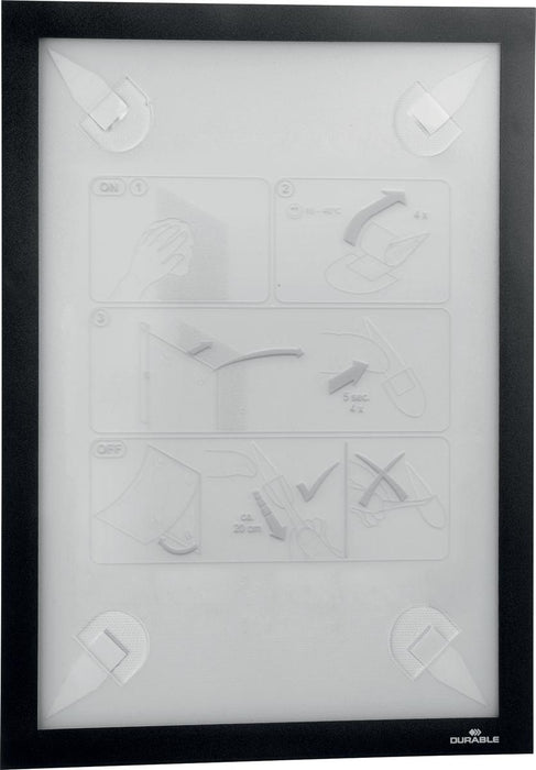 Durable Duraframe Wallpaper zelfklevend kader formaat A4, zwart 10 stuks, OfficeTown