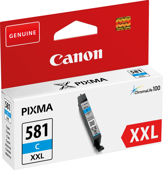 Canon inktcartridge CLI-581C XXL, 282 foto's, OEM 1995C001, cyaan