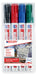 Edding permanent marker e-3300 etui van 4 stuks in geassorteerde kleuren 10 stuks, OfficeTown