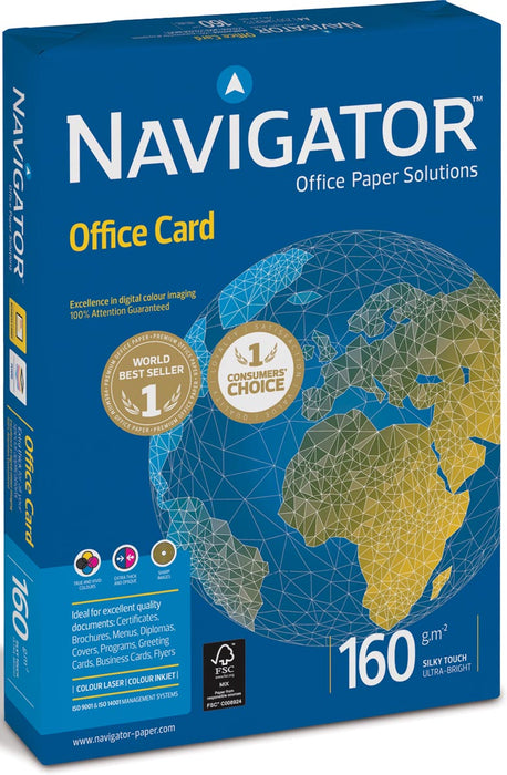 Navigator Office Card presentatiepapier ft A4, 160 g, pak van 250 vel
