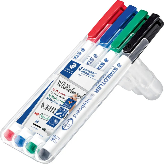 Staedtler whiteboard marker Lumocolor Pen, standaard doos met 4 stuks in verschillende kleuren