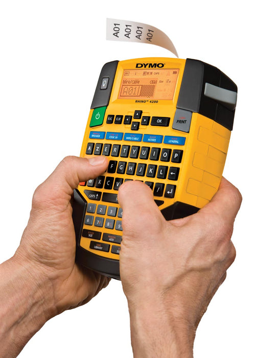 Dymo labelingsysteem Rhino 4200, azerty toetsenbord met geoctrooieerde sneltoetsen