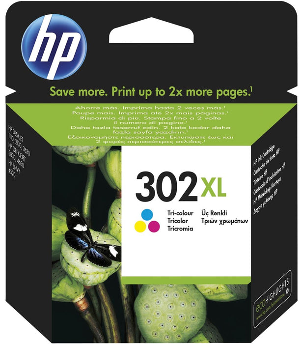 HP inktcartridge 302XL, 330 pagina's, OEM F6U67AE, 3 kleuren - Geschikt voor: OfficeJet 3800 Series