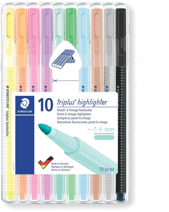 Staedtler Triplus Textsurfer, opstelbare box van 10 kleuren