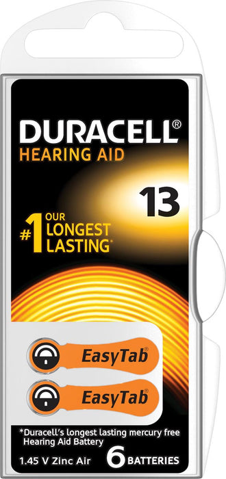 Duracell gehoorapparaatbatterijen DA13, blister van 6 stuks