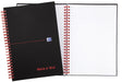 Oxford BLACK N' RED spiraalblok kunststof, 140 bladzijden ft A5, gelijnd 5 stuks, OfficeTown