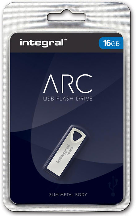 Integral ARC USB stick 2.0, 16 GB, zilver