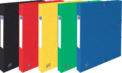 Elba elastobox Oxford Top File+ rug van 2,5 cm, geassorteerde kleuren 12 stuks, OfficeTown