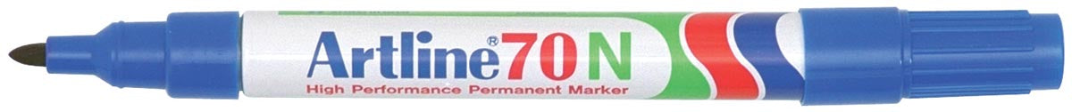Permanente marker Artline 70N blauw met Ronde Punt