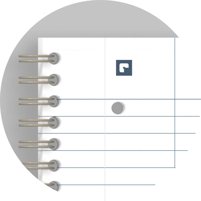 Oxford Origin spiraalschrift, ft A4+, 140 bladzijden, gelijnd, grijs