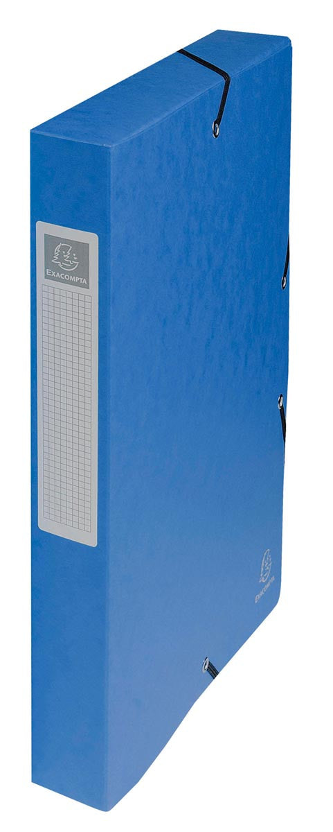 Exacompta elastobox Exabox blauw, rug van 4 cm 8 stuks, OfficeTown