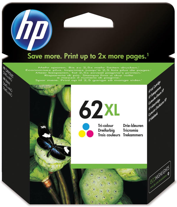 HP inktcartridge 62XL, 415 pagina's, OEM C2P07AE, 3 kleuren