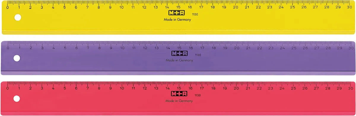 M+R lat, uit plastic, in geassorteerde kleuren, 30 cm 10 stuks, OfficeTown