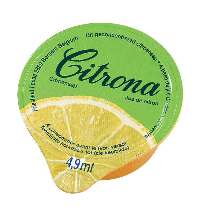 Citrona citroensap, doos met 120 cups van 4,9 ml