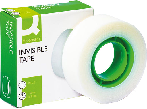 Q-CONNECT plakband, invisible, 19 mm x 33 m 24 stuks, OfficeTown