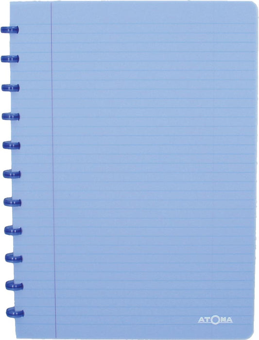 Atoma Trendy notitieboek, ft A4, 144 pagina's, gelinieerd, transparant blauw