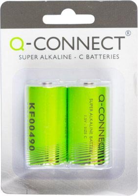 Q-CONNECT 1.5V Alkaline batterij LR14 2 stuks