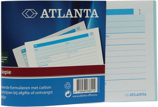 Atlanta by Jalema bonboekjes genummerd 1-100, 100 blad in tweevoud, met carbon 5 stuks, OfficeTown