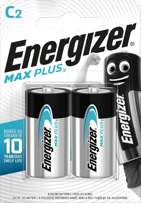 Energizer Max Plus C Batterijen, 2 stuks op blister