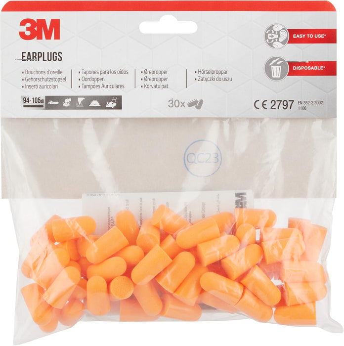 3M oordoppen 1100, geluidsdemping to 37 dB, blister van 30 stuks 3M