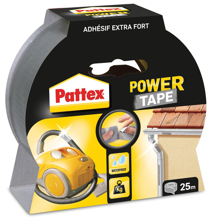 Pattex Power Tape voor diverse toepassingen, grijs, 25 m lang