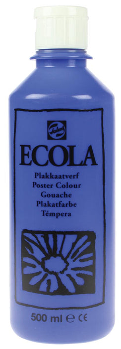 Talens Ecola plakkaatverf 500 ml knijpfles, inktblauw