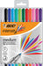 Bic fineliner Intensity, medium, etui van 12 stuks in geassorteerde kleuren 20 stuks, OfficeTown