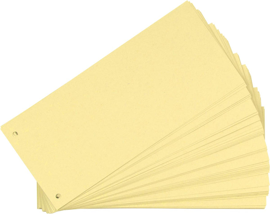 Oxford verdeelstroken 24 x 10,5 cm, 2-gaats, geel, 100 stuks 30 stuks
