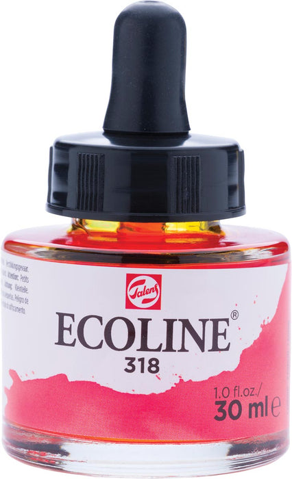 Talens Ecoline waterverf flacon van 30 ml, karmijn 3 stuks