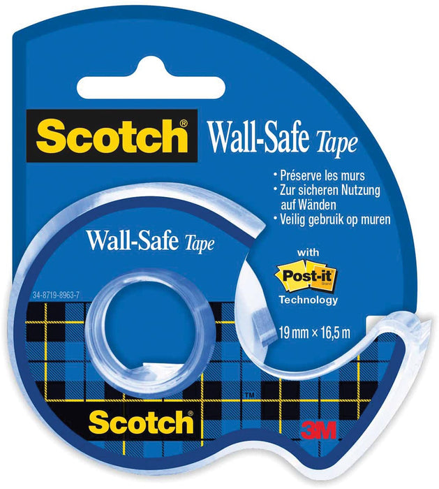 Scotch Wall-Safe Tape ft 19 mm x 16,5 m, op blister