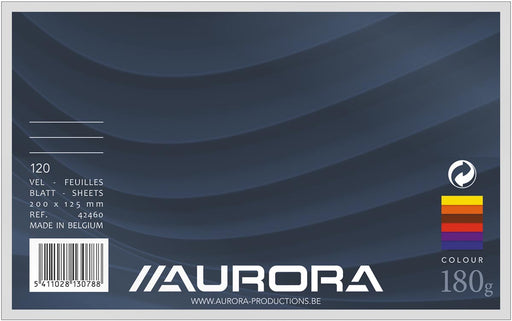 Aurora gekleurde systeemkaarten Ficolor 5 stuks, OfficeTown