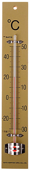 Bouhon thermometer 25 x 4 cm, hout, OfficeTown