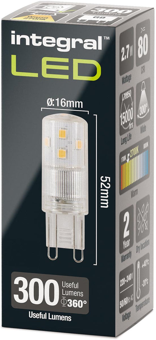 Integral LED spot G9 fitting, dimbaar, 2.700 K, 2,7 W, 300 lumen 20 stuks, OfficeTown