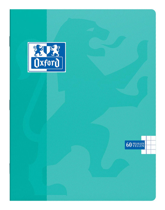 Oxford School schrift, ft A5, 120 pagina's, geruit 5 mm, geassorteerde kleuren 5 stuks