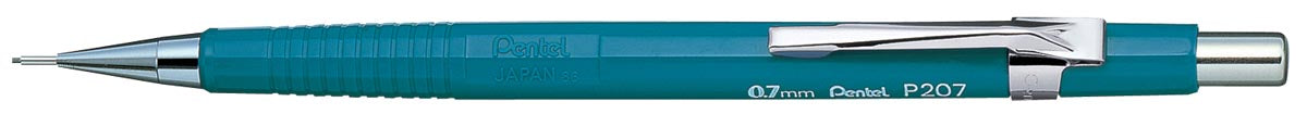 Pentel vulpotlood 0,7 mm blauwe houder met gum en metalen drukknop