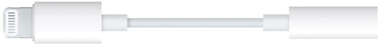 Apple Lightning (8-pins) naar 3,5 mm koptelefoonadapter, wit